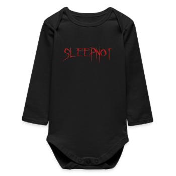 Baby doesn't sleep through the night - Baby Organic Long-Sleeved Bodysuit - black - Front