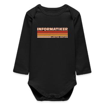 Informaticien en informatique - Body bébé manches longues biologique - noir - Devant
