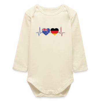Neuseeland, Deutschland, Neuseeländerdeutsch - Baby Organic Langarmbody - Natur - Vorne