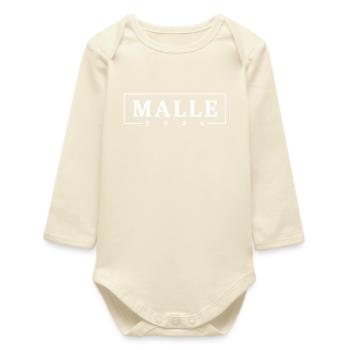 Malle 2026 Mallorca Urlaub - Baby Organic Langarmbody - Natur - Vorne