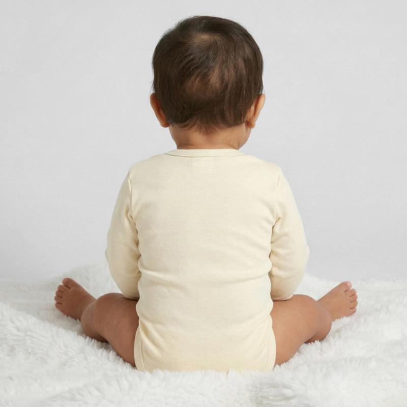 Eat Sleep Code Repeat – Coder Workflow Design Baby Organic Long-Sleeved Bodysuit