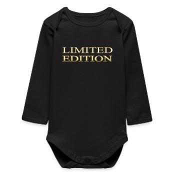 limited edition - Baby Organic Long-Sleeved Bodysuit - black - Front