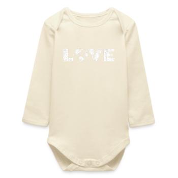 Love the Earth – T-shirt écologique de la Terre - Body bébé manches longues biologique - écru doux - Devant