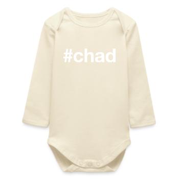 CHAD Hashtag Tschad - Baby Organic Long-Sleeved Bodysuit - soft Ecru - Front