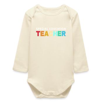 Pédagogue en éducation spécialisée - Body bébé manches longues biologique - écru doux - Devant