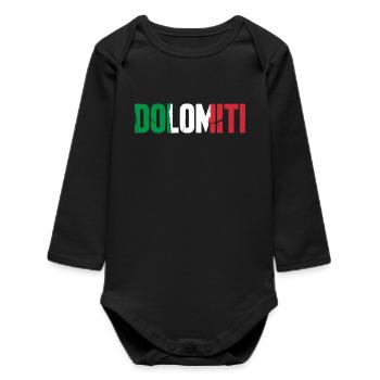 Dolomiti, Italie - Body bébé manches longues biologique - noir - Devant