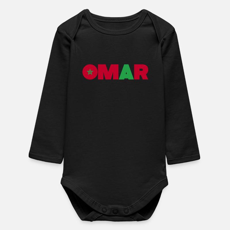 Morocco - Baby Organic Long-Sleeved Bodysuit - black