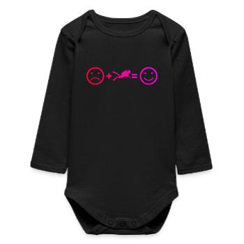 Geschenkidee für eine Taucherin mit Gerätetauchen - Baby Organic Langarmbody - Schwarz - Vorne