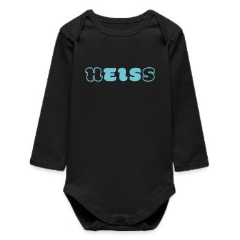 hot-ICE word game shirt from Word-on-Shirt - Baby Organic Long-Sleeved Bodysuit - black - Front