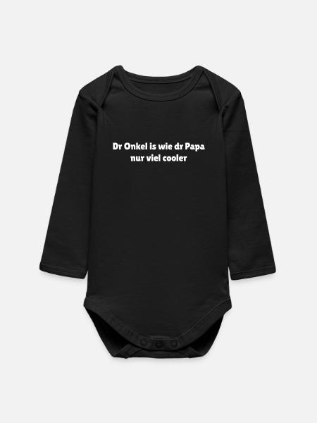 Oncle Saxon disant cool - Body bébé manches longues biologique - noir
