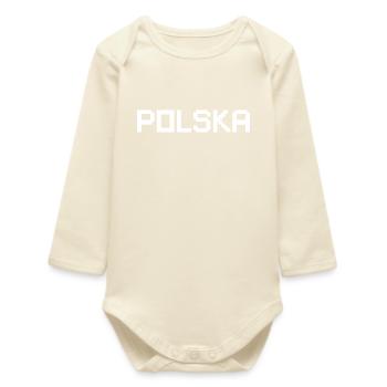 POLSKA, Pologne - Body bébé manches longues biologique - écru doux - Devant