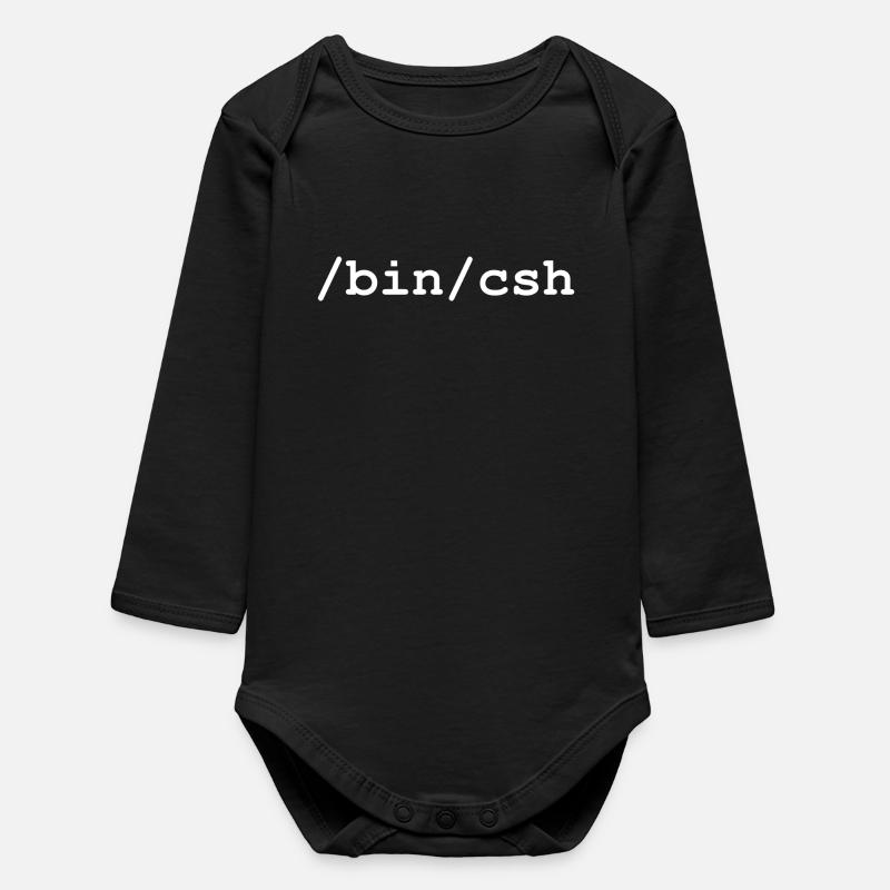 Interpréteur C - /bin/csh - Body bébé manches longues biologique - noir