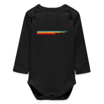 Kingston sur la coque skyline rétro - Body bébé manches longues biologique - noir - Devant