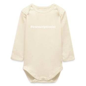 TRANSCRIPTEUR BLANC - Body bébé manches longues biologique - écru doux - Devant