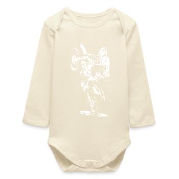Motocross Rennen - Baby Organic Langarmbody - Natur - Vorne