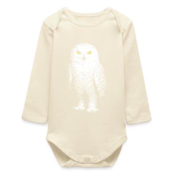 Harfang des neiges - Body bébé manches longues biologique - écru doux - Devant