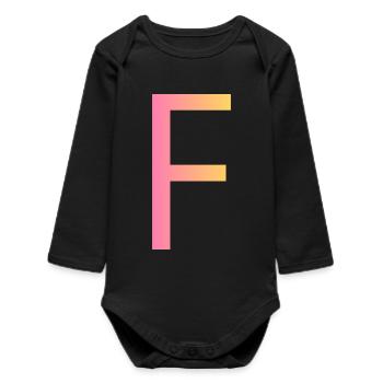 F - Baby Organic Langarmbody - Schwarz - Vorne