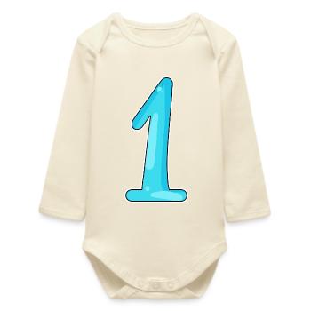 1 - Baby Organic Langarmbody - Natur - Vorne