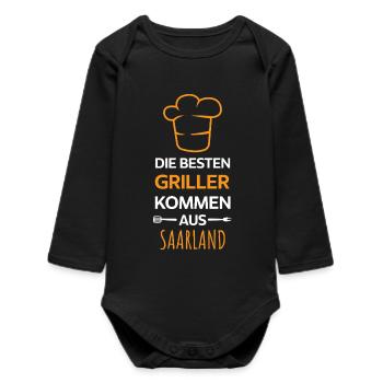 Les meilleurs barbecues viennent du Saarland Graphic - Body bébé manches longues biologique - noir - Devant