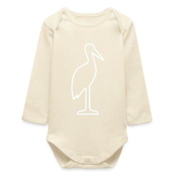 Stork Stork Baby Birth - Baby Organic Long-Sleeved Bodysuit - soft Ecru - Front