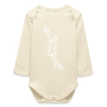 Basketball player - Baby Organic Long-Sleeved Bodysuit - soft Ecru - Front