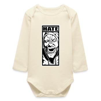 Hate - Baby Organic Long-Sleeved Bodysuit - soft Ecru - Front