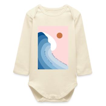 Dance with the waves - Baby Organic Langarmbody - Natur - Vorne