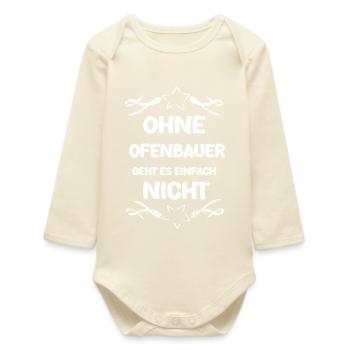 Stove builder as stove builder - Baby Organic Long-Sleeved Bodysuit - soft Ecru - Front
