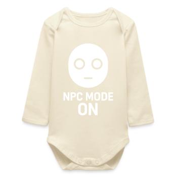 Mode PNJ activé - Body bébé manches longues biologique - écru doux - Devant