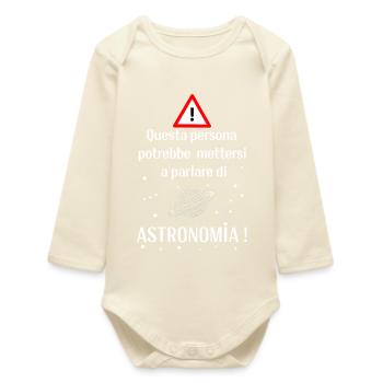 Astronomie-Enthusiast - Baby Organic Langarmbody - Natur - Vorne