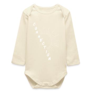 CONNECTION – Universal Energy - Baby Organic Long-Sleeved Bodysuit - soft Ecru - Front