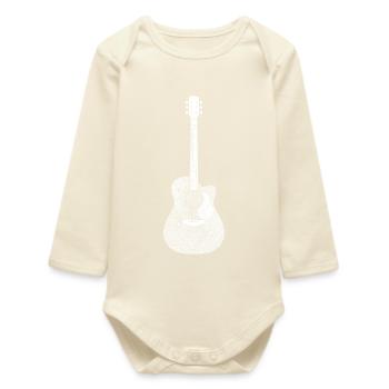Gitarre Musik Kunst Design - Baby Organic Langarmbody - Natur - Vorne