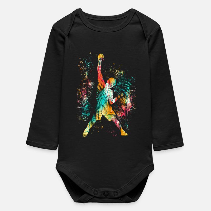 Climbing / Climbing / Freeclimbing Climbing Mountain - Baby Organic Long-Sleeved Bodysuit - black