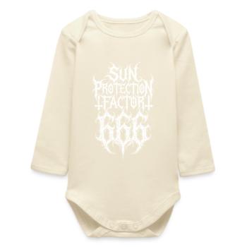 Sun Protection Factor 666 - Baby Organic Long-Sleeved Bodysuit - soft Ecru - Front