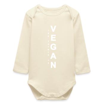 The future is Vegan - Baby Organic Long-Sleeved Bodysuit - soft Ecru - Front
