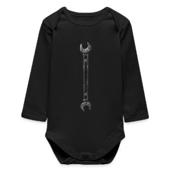 Wrench metal - Baby Organic Long-Sleeved Bodysuit - black - Front