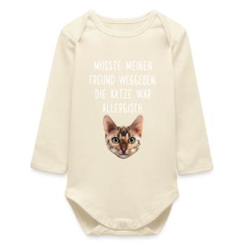 Musste meinen Freund weggeben die Katze allergisch - Baby Organic Langarmbody - Natur - Vorne