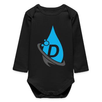 d-tropfen - Baby Organic Langarmbody - Schwarz - Vorne