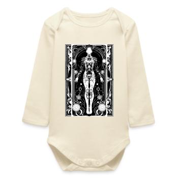 Cyborg Art Nouveau - Baby Organic Long-Sleeved Bodysuit - soft Ecru - Front