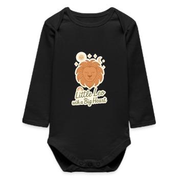 Leo - Baby Organic Langarmbody - Schwarz - Vorne