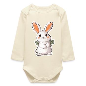 Hase - Baby Organic Langarmbody - Natur - Vorne
