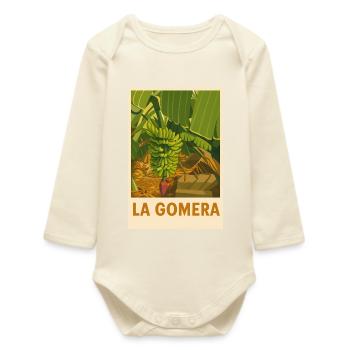 La Gomera Tropical Poster Vintage - Body bébé manches longues biologique - écru doux - Devant