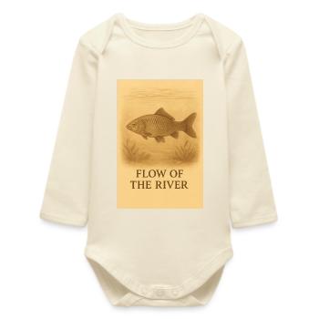 Ruisseau de la rivière Vis - Body bébé manches longues biologique - écru doux - Devant