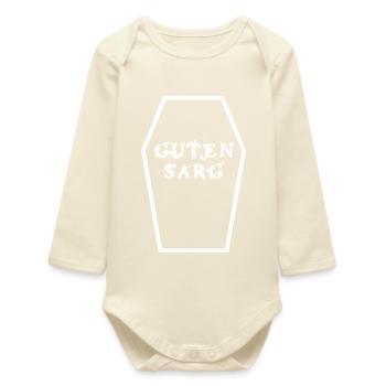 Good coffin Morbid pun - Baby Organic Long-Sleeved Bodysuit - soft Ecru - Front