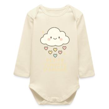 Little Storm of Love - Baby Organic Long-Sleeved Bodysuit - soft Ecru - Front