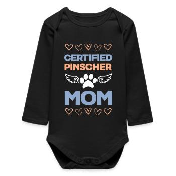 Certification Pinscher Mom - Body bébé manches longues biologique - noir - Devant