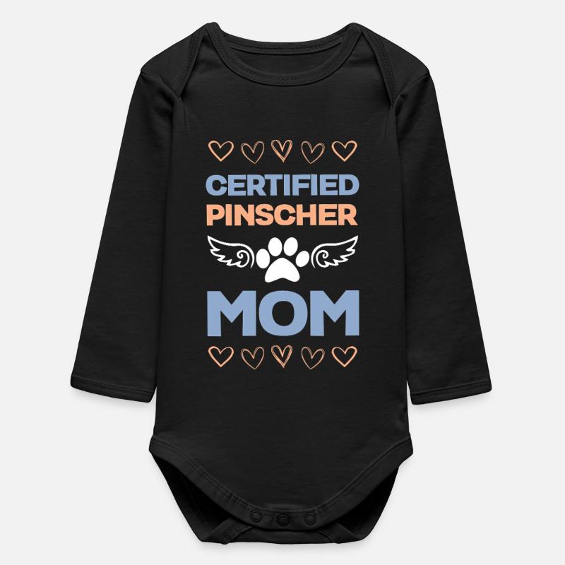 Certification Pinscher Mom - Body bébé manches longues biologique - noir