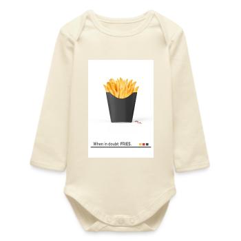 Fries Are The Answer To Everything - Baby Organic Langarmbody - Natur - Vorne