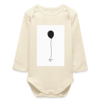 Affiche minimaliste de ballons - Body bébé manches longues biologique - écru doux - Devant