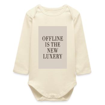 Offline ist der neue Luxus – Quiet Luxury - Baby Organic Langarmbody - Natur - Vorne